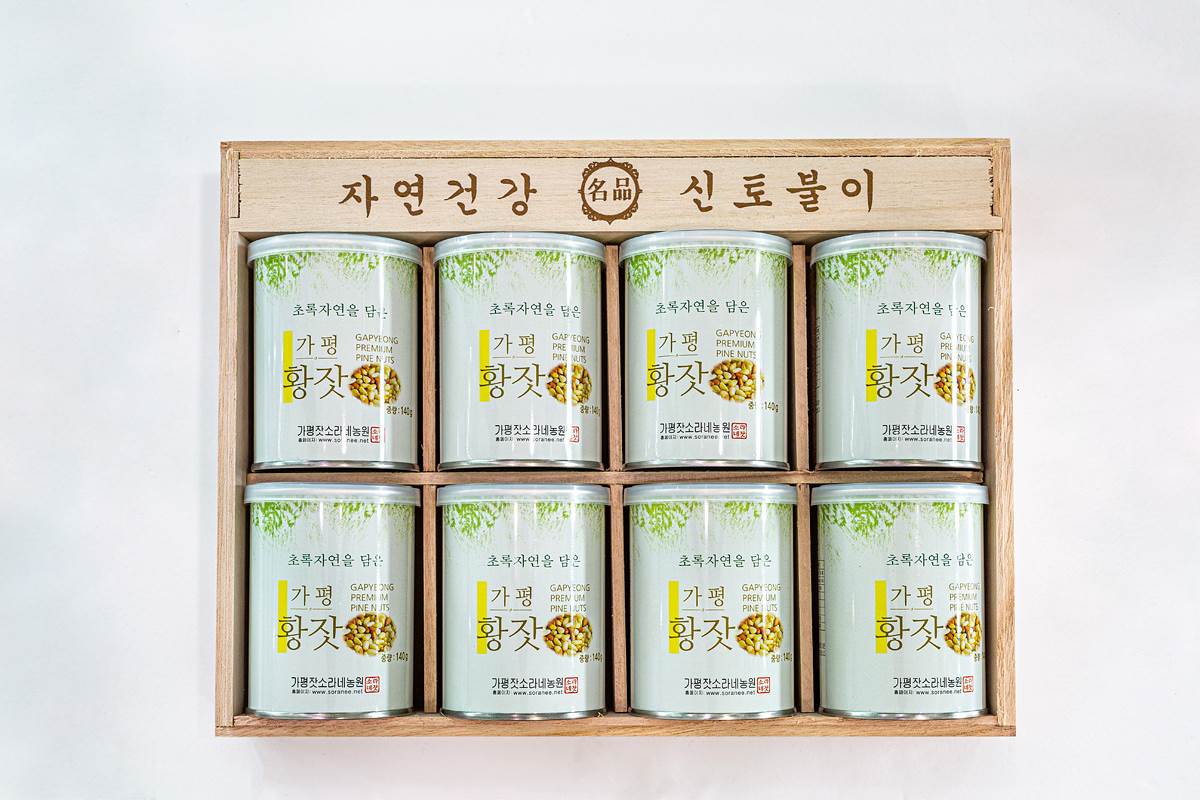 오동나무캔잣세트 140g*8 (2024황잣)