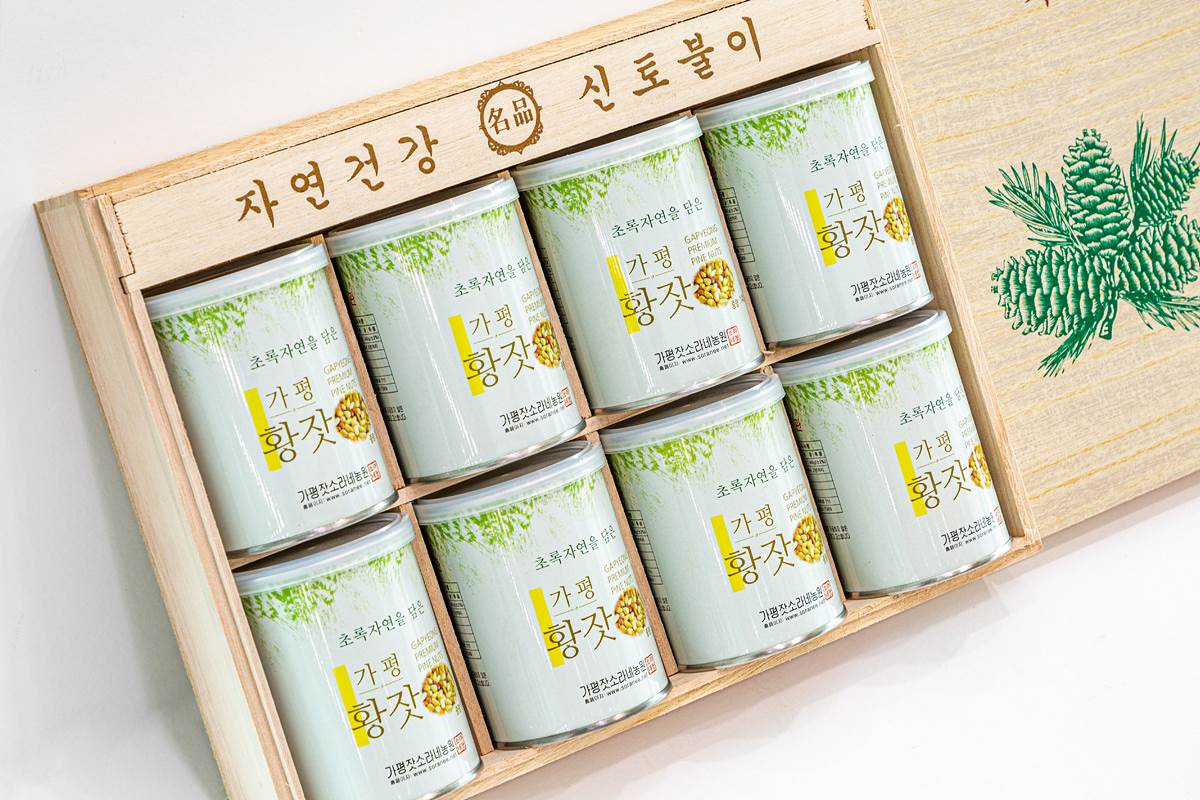 오동나무캔잣세트 140g*8 (2024황잣)