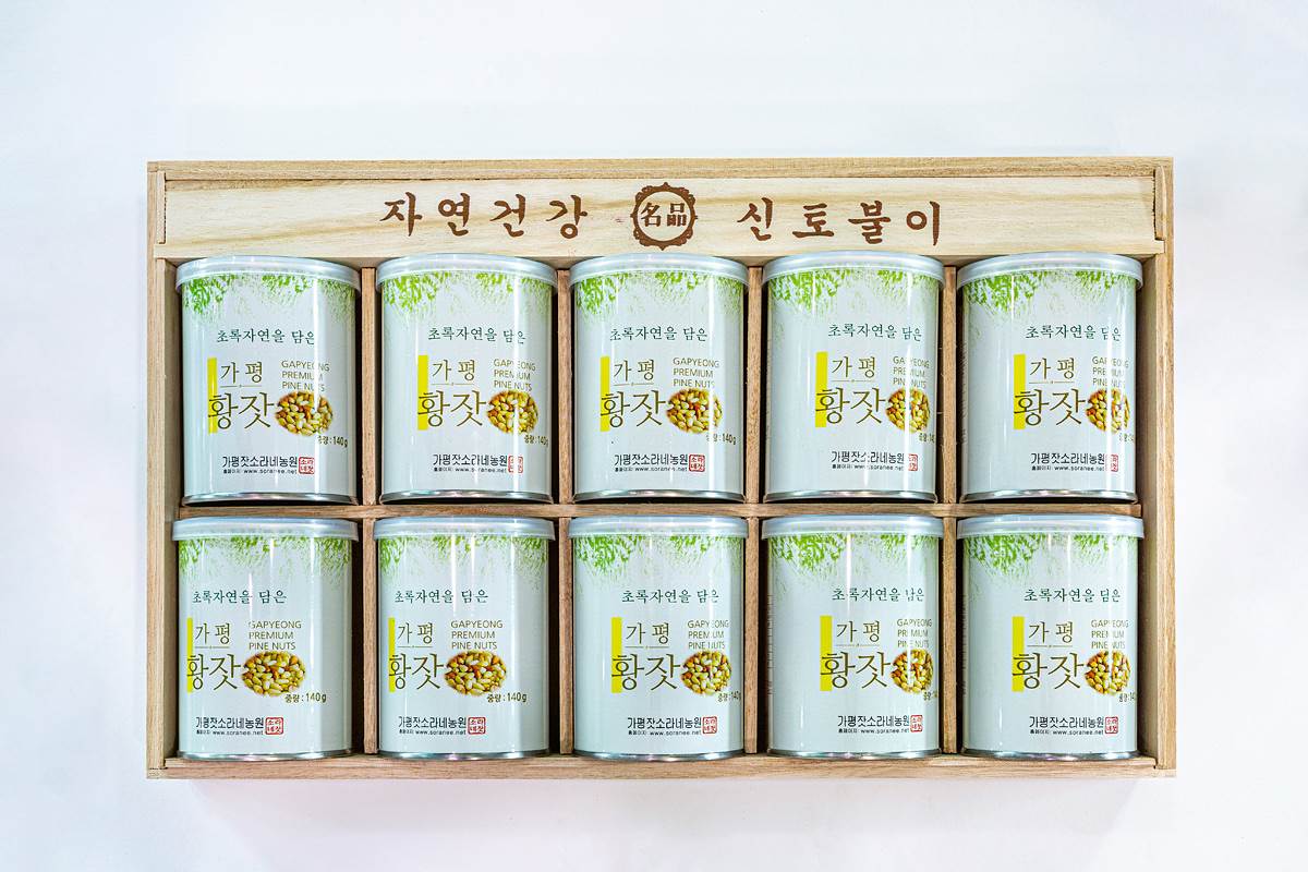 오동나무캔잣세트 140g*10 (2024황잣)