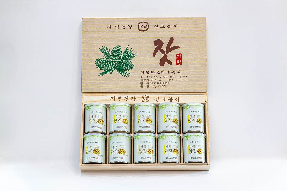 오동나무캔잣세트 140g*10 (2024황잣)