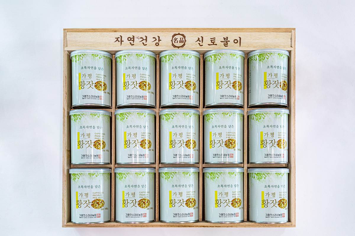오동나무캔잣세트 140g*15 (2024황잣)