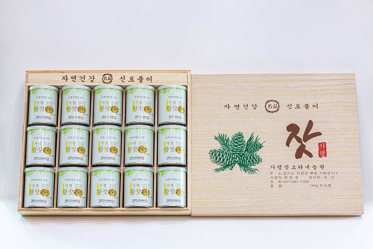 오동나무캔잣세트 140g*15 (2024황잣)