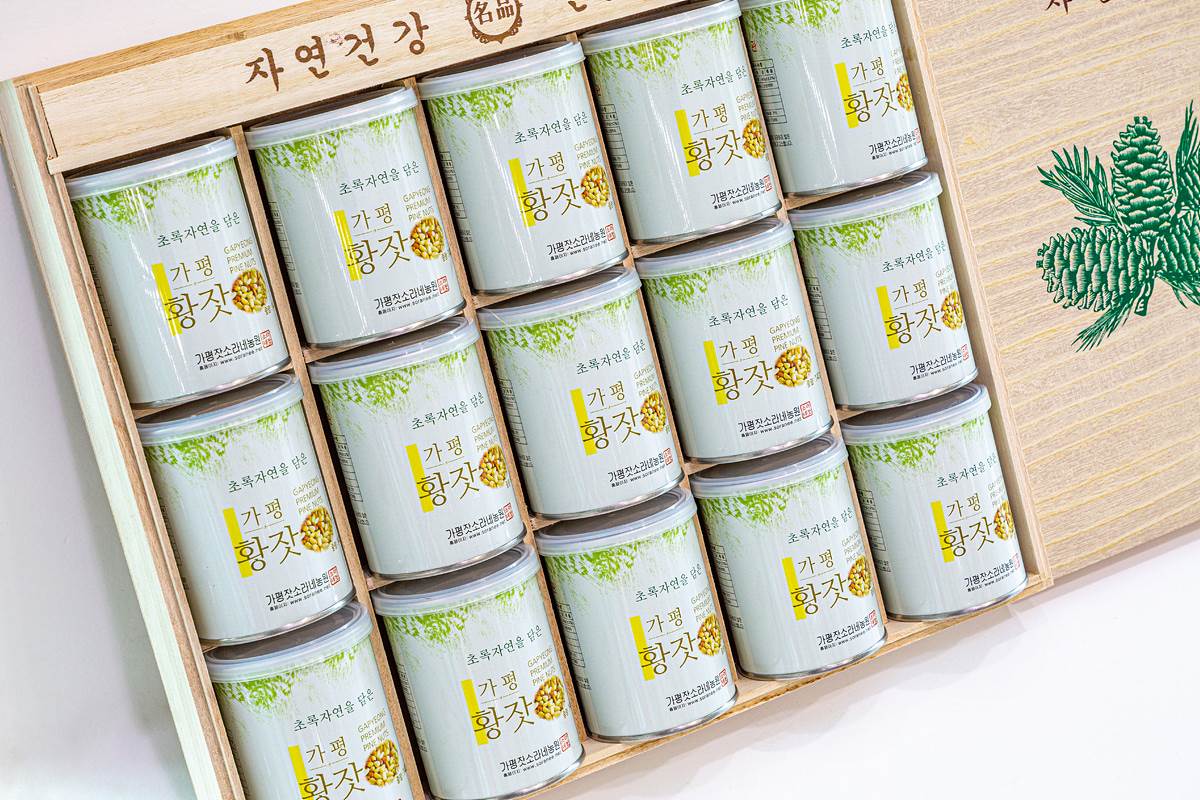 오동나무캔잣세트 140g*15 (2024황잣)
